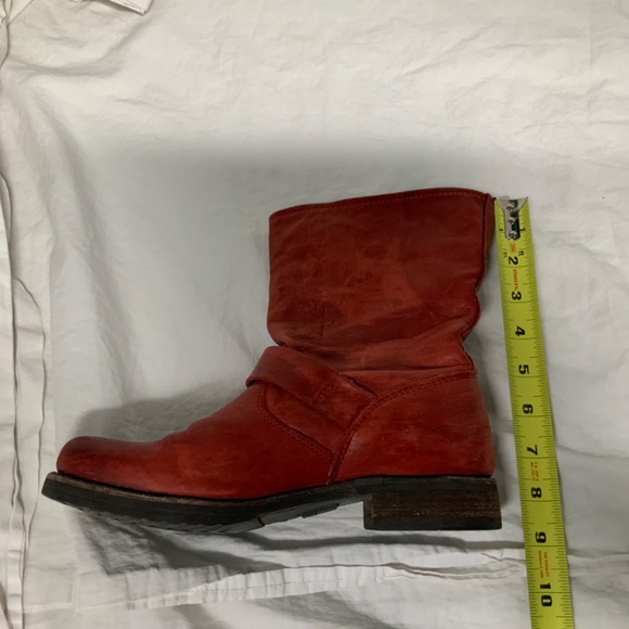 Frye Veronica Slouchy Short Boots in Women’s size 6 Tomato Red - Picture 12 of 12